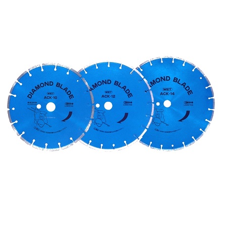 Diamond blade for civil engineering work/for both asphalt and concrete (wet process) value type ACK