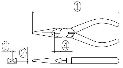 Long-nose pliers RP150 - Cutting pliers, Cutters, Nippers - General  handtools - Products - LOBTEX CO.,LTD.