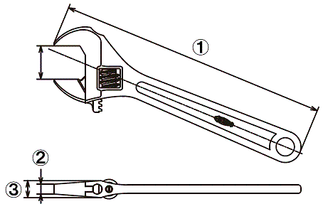 Adjustable angle wrench M
