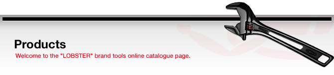 Prosucts Welcome to the LOBSTER brand tools online catalogue page.