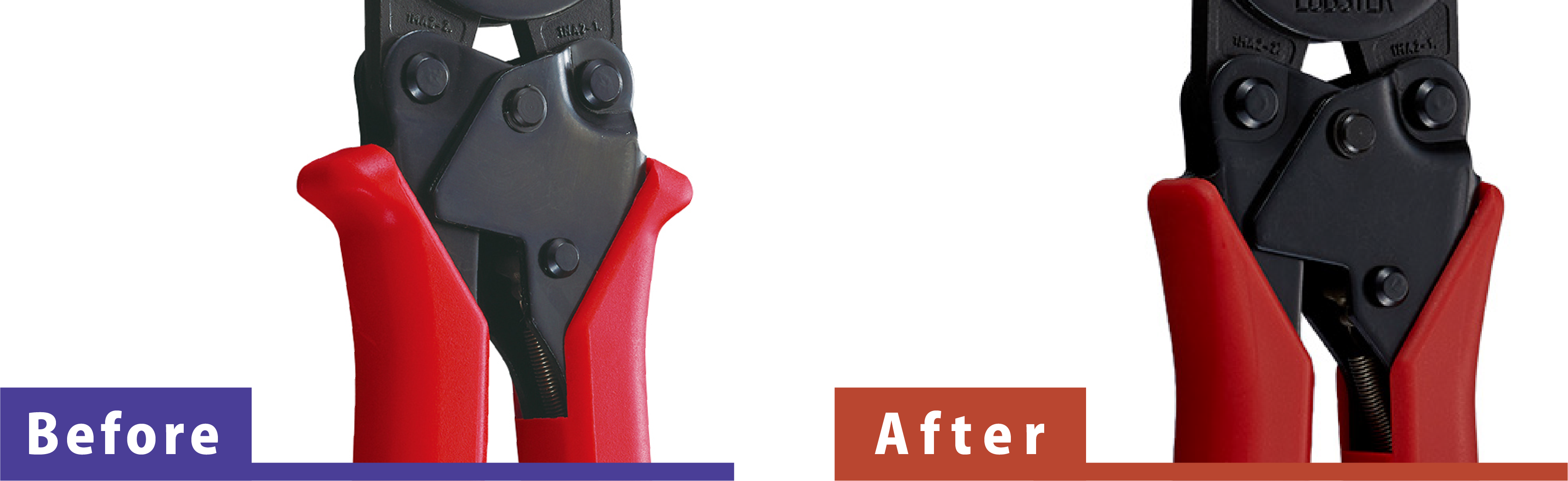 Mini crimping tool for non-insulated terminals for copper wire/for