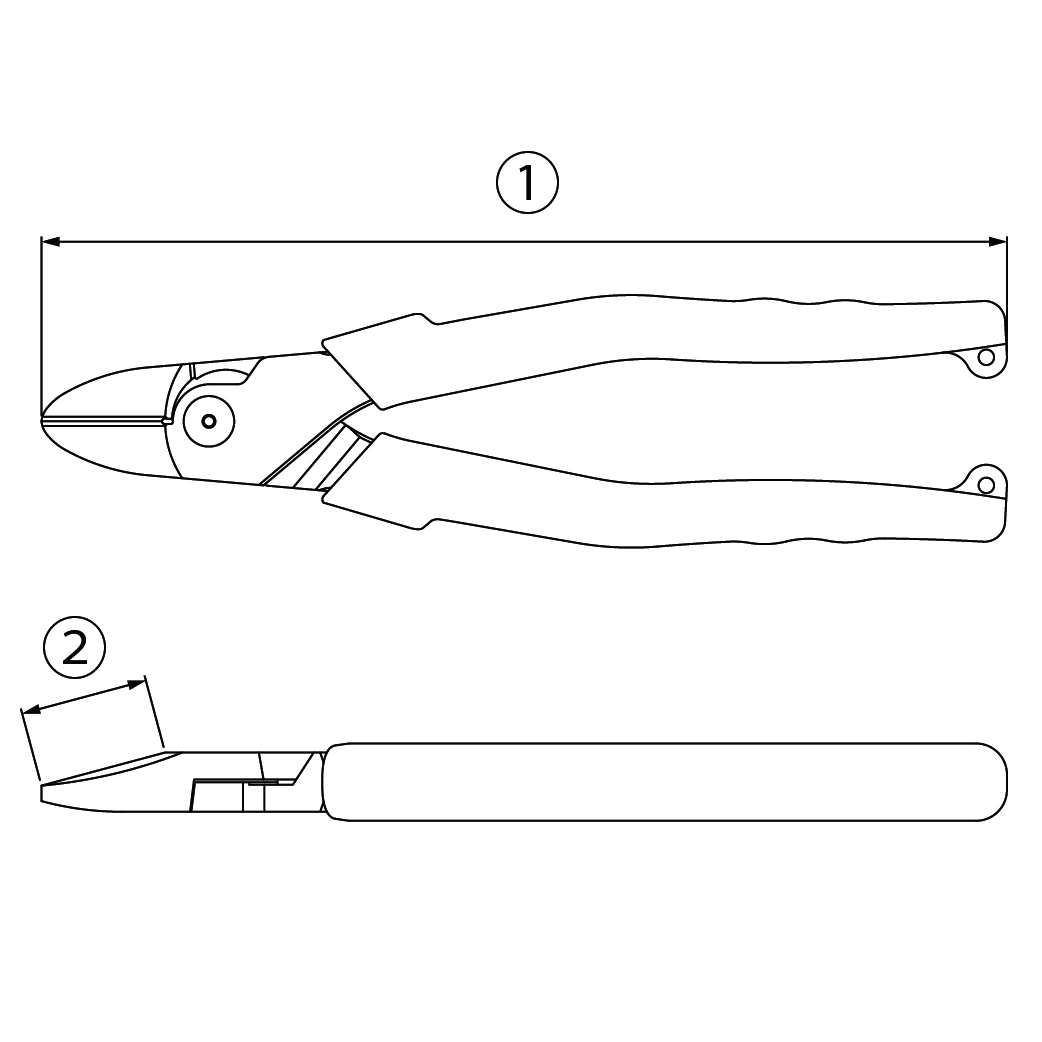 Kìm cắt điện lưỡi tròn (dành cho thợ điện) (Dòng J-CRAFT) J-PWNR